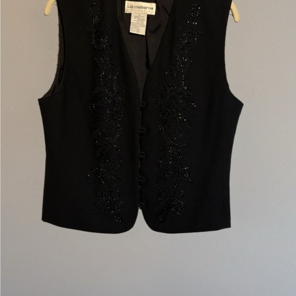 Liz Claiborne Black Collection Vest - Picture 2 of 4